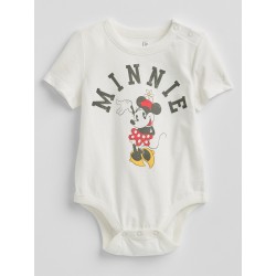 Baby Gap Body 100% Algodón Blanco con Diseño Minnie Mouse para bebé niña de 6 a 12 meses