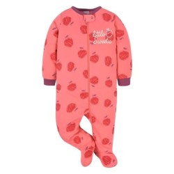 Gerber Enterizo Diseño de Manzanas 100% algodón jersey Sleep 'N Play para bebé niña de 6 a 9 meses