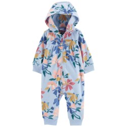 Carter's Enterizo con Capucha con Diseño Floral para Bebé Niña de 9 a 12 meses